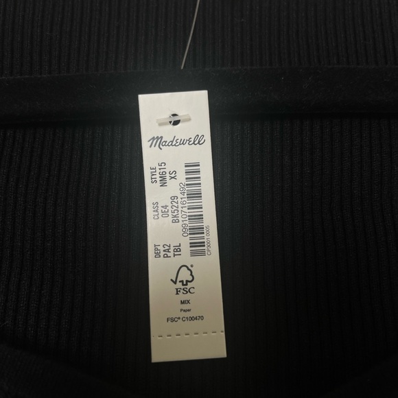 NWT‎ Madewell Wide Rib Sweater Top in Black Size XS - Picture 5 of 5